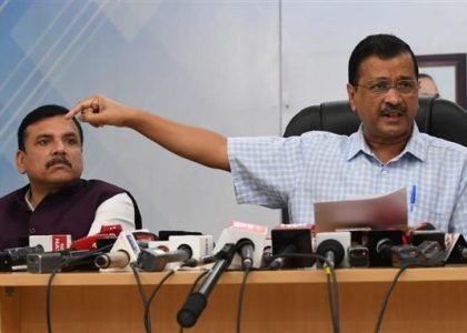 Sanjay Singh and Arvind Kejriwal